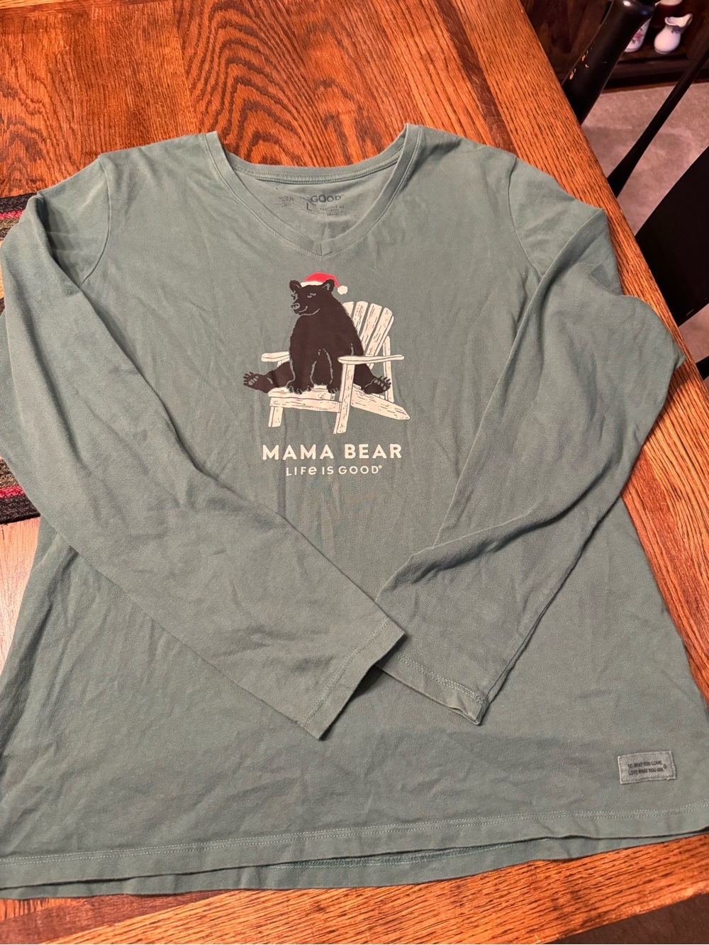 Life Is Good Mama Bear Long Sleeve Tee - Sage